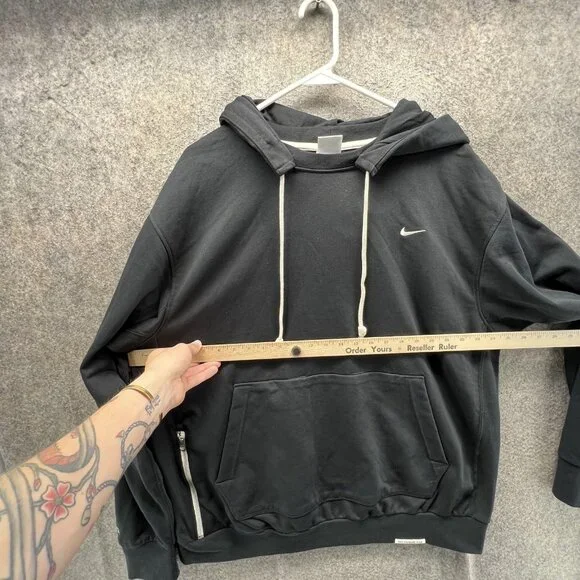 Nike Standard Issue Hoodie Mens XL Black Dri-FIT Pullover Fleece Sweatshirt - Picture 5 of 13